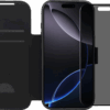 BlueBuilt Apple iPhone 17 Pro Book Case Leer Zwart + Privacy Screenprotector Duo Pack