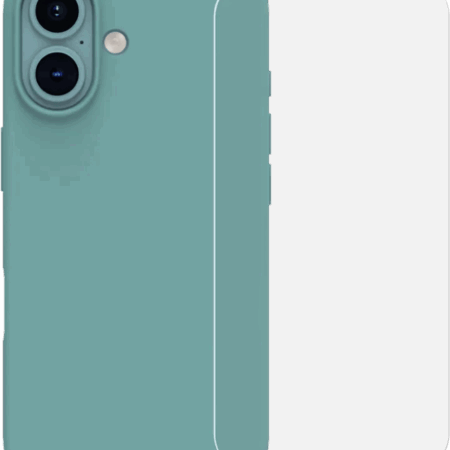 BlueBuilt Back Cover iPhone 16 Groen + Screenprotector Glas