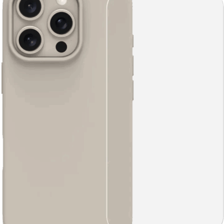 BlueBuilt Back Cover iPhone 16 Pro Beige + Screenprotector Glas