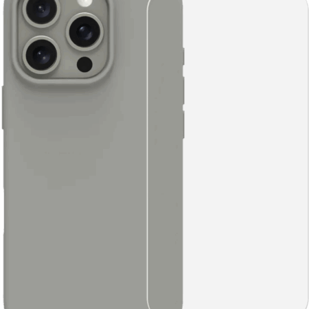 BlueBuilt Back Cover iPhone 16 Pro Grijs + Screenprotector Glas