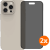 BlueBuilt Back Cover iPhone 16 Pro Max Beige + Privacy Filter Screenprotector Duo Pack