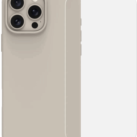 BlueBuilt Back Cover iPhone 16 Pro Max Beige + Screenprotector Glas