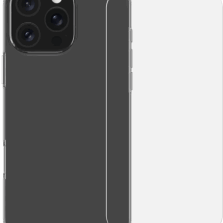 BlueBuilt Back Cover iPhone 16 Pro Max Transparant + Screenprotector Glas