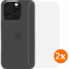 BlueBuilt Back Cover iPhone 16 Pro Transparant + Screenprotector Glas Duo Pack