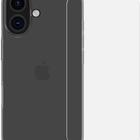 BlueBuilt Back Cover iPhone 16 Transparant + Screenprotector Glas