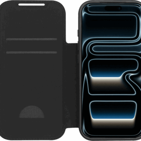 BlueBuilt Book Case met MagSafe iPhone 18 Pro Leer Zwart