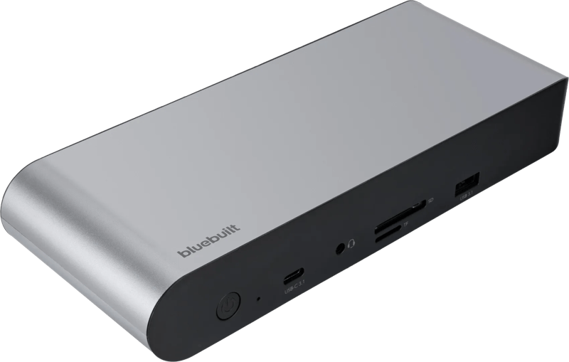 BlueBuilt DisplayLink Docking Station Pro met USB-C Zilver
