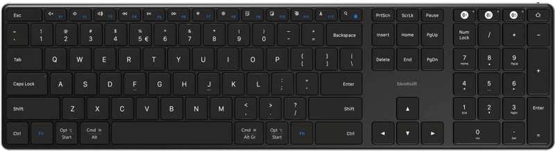 BlueBuilt Draadloos Bluetooth Toetsenbord Pro QWERTY