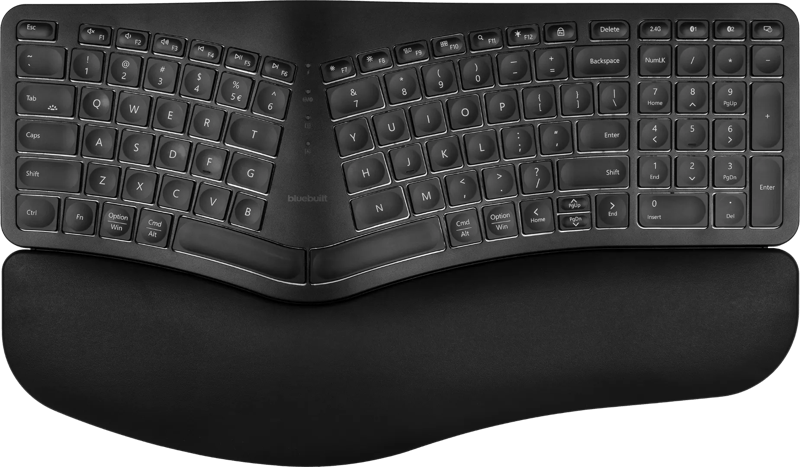 BlueBuilt Draadloos Ergonomisch Bluetooth Toetsenbord QWERTY