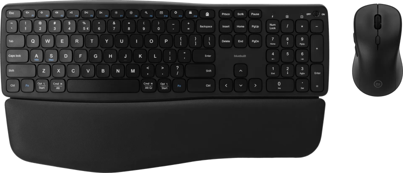 BlueBuilt Draadloze USB Toetsenbord en Muis Set QWERTY