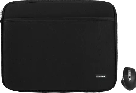 BlueBuilt Laptophoes breedte 41 cm 17 inch M Zwart + Maximus Muis