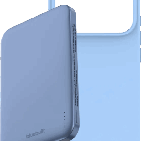 BlueBuilt MagSafe Hoesje iPhone 18 Pro Lichtblauw + Powerbank 5.000 mAh Blauw