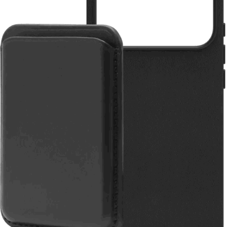 BlueBuilt MagSafe Hoesje iPhone 18 Pro Max Leer Zwart + Kaarthouder Leer Zwart