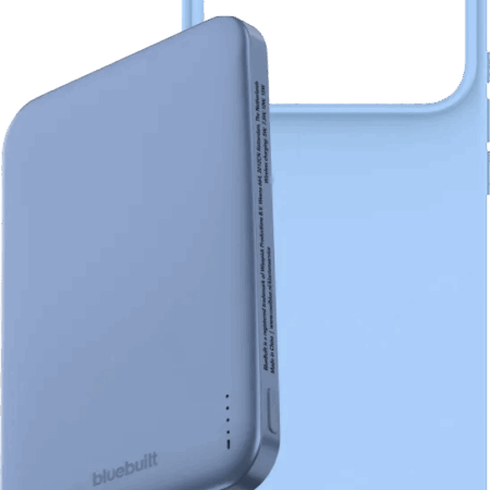 BlueBuilt MagSafe Hoesje iPhone 18 Pro Max Lichtblauw + Powerbank 5.000 mAh Blauw