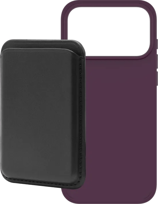 BlueBuilt MagSafe Hoesje iPhone 18 Pro Max Rood + Kaarthouder Leer Zwart