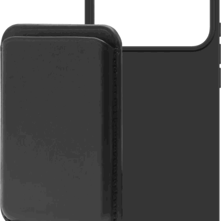 BlueBuilt MagSafe Hoesje iPhone 18 Pro Max Zwart + Kaarthouder Leer Zwart