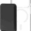 BlueBuilt MagSafe Hoesje iPhone 18 Pro Transparant + Kaarthouder Leer Zwart