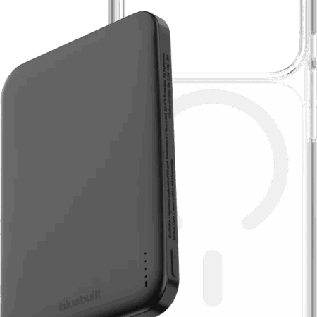 BlueBuilt MagSafe Hoesje iPhone 18 Pro Transparant + Powerbank 5.000 mAh Grijs