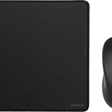 BlueBuilt Nexum Silent Click Draadloze Muis + BlueBuilt Muismat M 20 x 24 cm