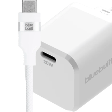 BlueBuilt Power Delivery Oplader 20W + Usb C Kabel 1