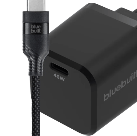 BlueBuilt Power Delivery Oplader 45W + Usb C Kabel 1