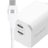 BlueBuilt Power Delivery Oplader met 2 Usb C Poorten 65W + Usb C Kabel 1
