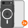 BlueBuilt Protective Back Cover MagSafe iPhone Air Transparant + Screenprotector Duo Pack