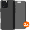 BlueBuilt Protective Back Cover iPhone 16 Pro Max + Privacy Screenprotector Duo Pack