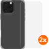 BlueBuilt Protective Back Cover iPhone 16 Pro Max Transparant + Screenprotector Duo Pack