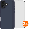 BlueBuilt Protective Back Cover iPhone 17 Blauw + Screenprotector Glas Duo Pack