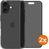 BlueBuilt Protective Back Cover iPhone 17 Transparant + Privacy Screenprotector Duo Pack
