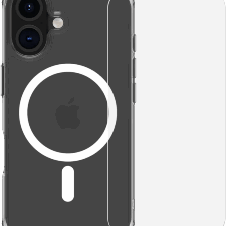 BlueBuilt Protective Back Cover met MagSafe iPhone 16 Transparant + Screenprotector Glas