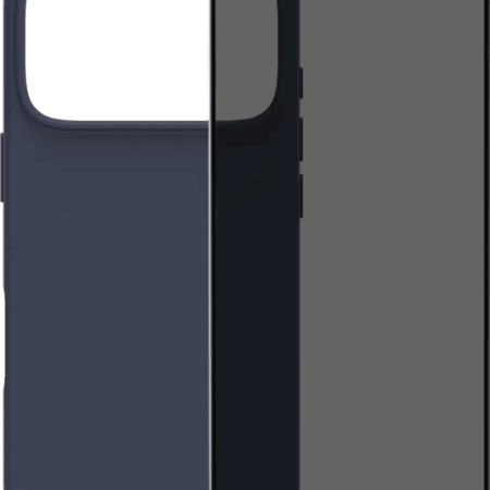 BlueBuilt Protective Back Cover met MagSafe iPhone 17 Pro Blauw + BlueBuilt iPhone 17 Pro Privacy Screenprotector Glas