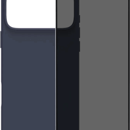 BlueBuilt Protective Back Cover met MagSafe iPhone 17 Pro Max Blauw + BlueBuilt iPhone 17 Pro Max Privacy Screenprotector Glas