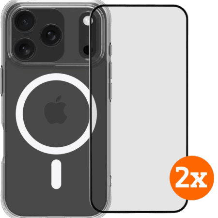 BlueBuilt Protective Back Cover met MagSafe iPhone 17 Pro + Screenprotector Duo Pack