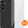 BlueBuilt Samsung Galaxy S25 Plus Back Cover Zwart + Screenprotector Glas Duo Pack