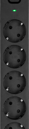 BlueBuilt Stekkerdoos 6-voudig 3 meter Zwart