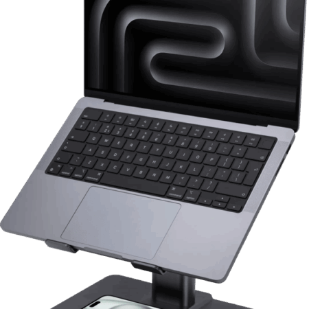 BlueBuilt Verstelbare Laptopstandaard met Draadloze Oplader 10 - 17 Inch