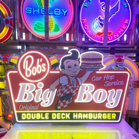 Bob's Big Boy LED Wanddecoratie - Verlicht Plexiglas Bord 100 x 62 cm | Big Boy