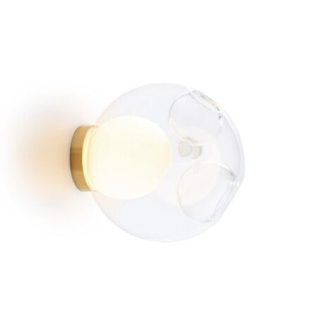 28s Brass Wandlamp - Transparant