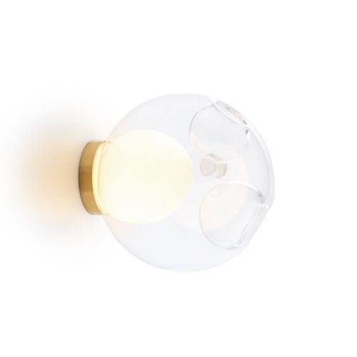 28s Brass Wandlamp - Transparant