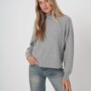 Boiled cashmere pullover met opstaande kraag