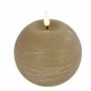 Bolkaars rustiek LED rond Lyon M beige hoogte 11 x 10 cm