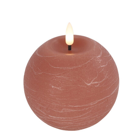 Bolkaars rustiek LED rond Lyon M roze hoogte 11 x 10 cm