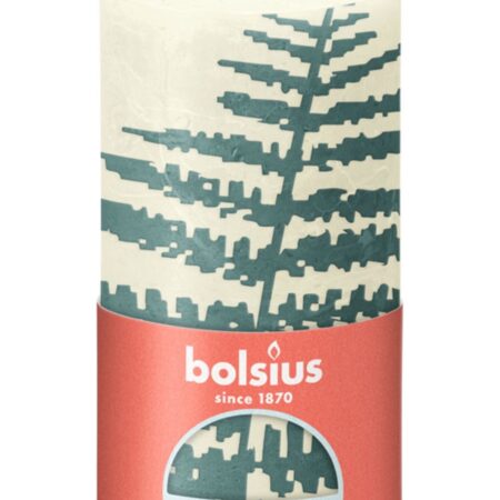 Bolsius Rustiek kaars 130/68 bladmotief | Bolsius