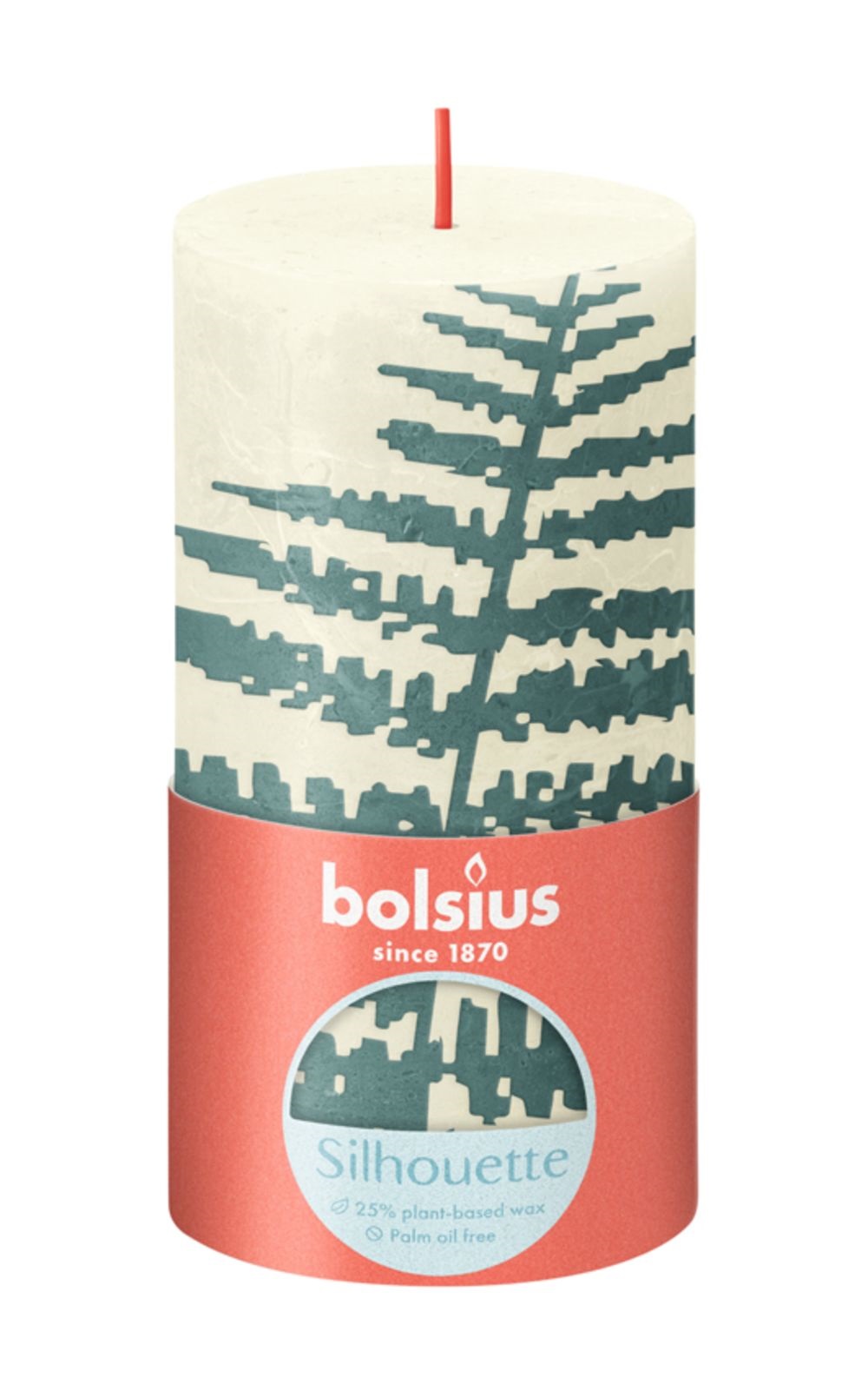 Bolsius Rustiek kaars 130/68 bladmotief | Bolsius
