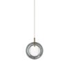Lens Single Hanglamp - Helder glas - Geborsteld goud
