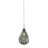 Soap Mini Single Hanglamp - Blauw glas - Geborsteld gouden fitting