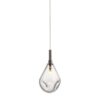 Soap Mini Single Hanglamp - Helder glas - Antraciet fitting