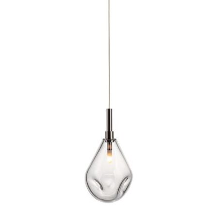 Soap Mini Single Hanglamp - Helder glas - Antraciet fitting